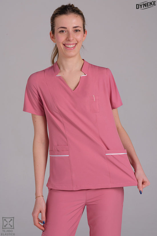 Bata elástica de senhora-Rosa - 406-XS / (SP)-RAG-Tailors-Fardas-e-Uniformes-Vestuario-Pro