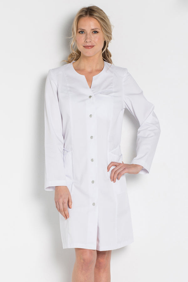 Bata médica de manga comprida-Branco-XS / (SP)-RAG-Tailors-Fardas-e-Uniformes-Vestuario-Pro