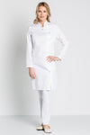 Bata médica de manga comprida. pescoço de Mao-RAG-Tailors-Fardas-e-Uniformes-Vestuario-Pro