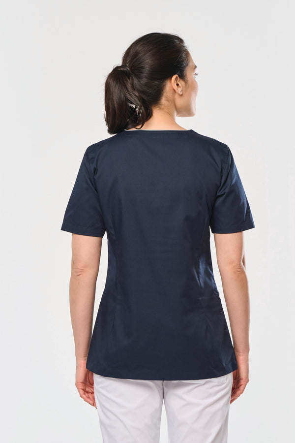 Bata poliéster / algodão com molas de pressão de senhora-RAG-Tailors-Fardas-e-Uniformes-Vestuario-Pro
