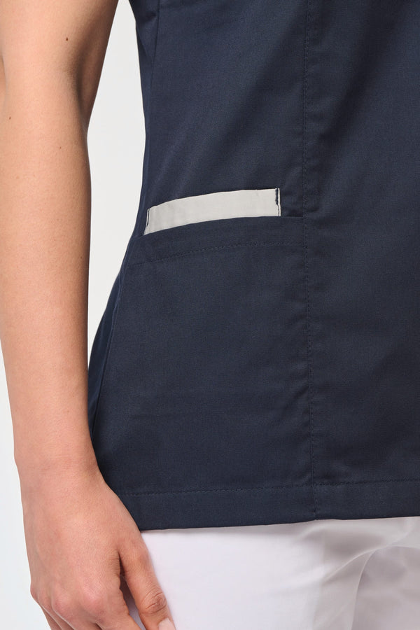 Bata poliéster / algodão com molas de pressão de senhora-RAG-Tailors-Fardas-e-Uniformes-Vestuario-Pro