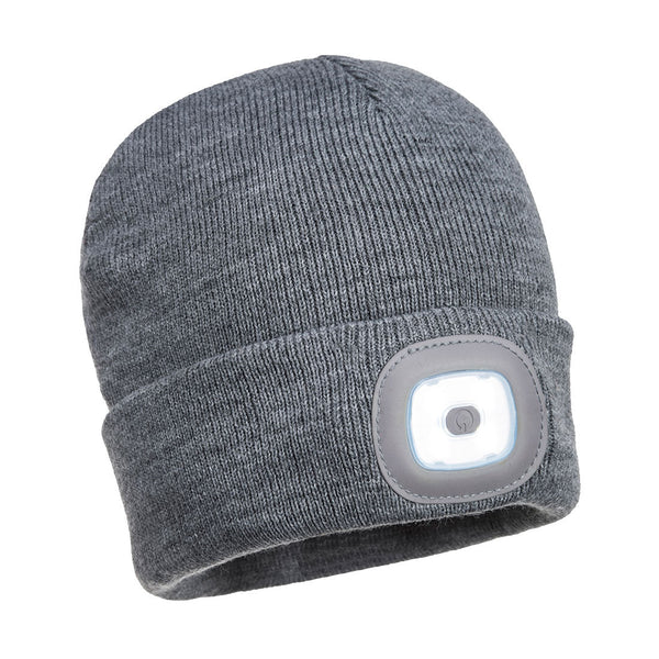 Beanie USB recarregável luz principal LED-Cinzento-Único-RAG-Tailors-Fardas-e-Uniformes-Vestuario-Pro