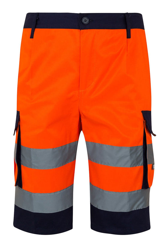Bermuda Bicolor AV-Laranja Fluor-S-RAG-Tailors-Fardas-e-Uniformes-Vestuario-Pro