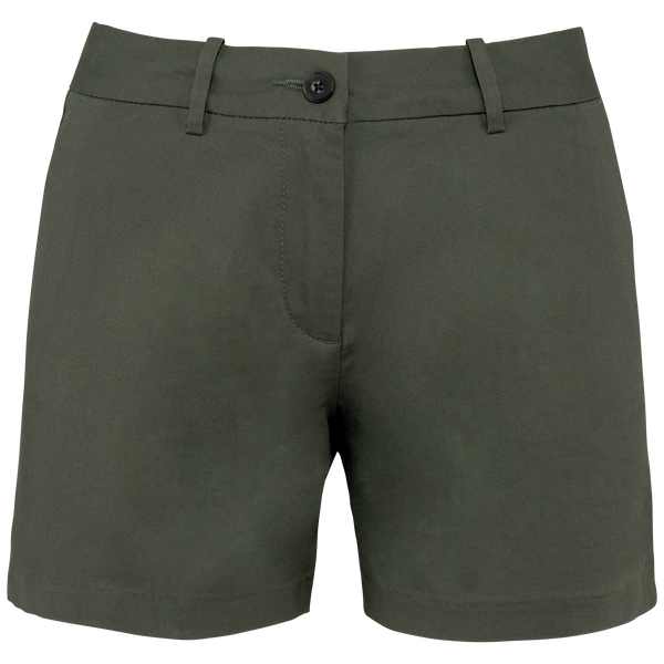 Bermuda Chino Eco-responsável de Senhora-Caqui Orgânico-34 FR-RAG-Tailors-Fardas-e-Uniformes-Vestuario-Pro