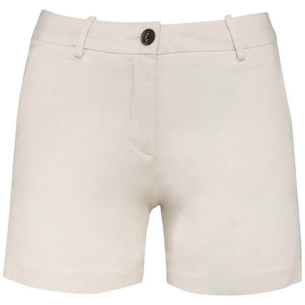 Bermuda Chino Eco-responsável de Senhora-Marfim-34 FR-RAG-Tailors-Fardas-e-Uniformes-Vestuario-Pro