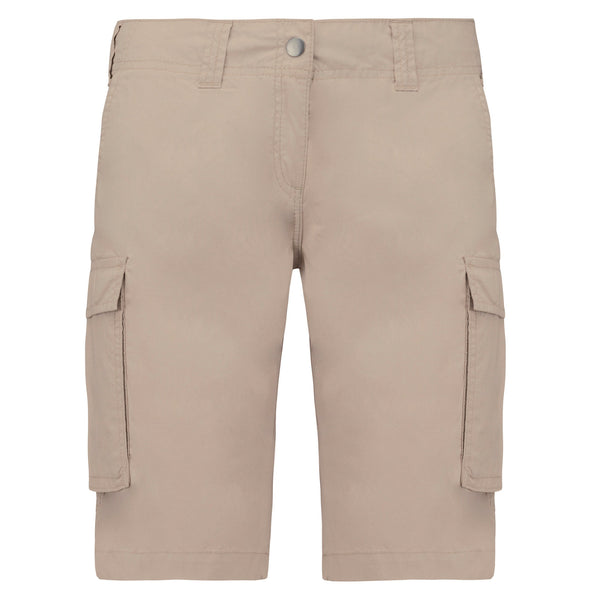 Bermuda leve multibolsos de senhora-Beige-34 PT (34 FR)-RAG-Tailors-Fardas-e-Uniformes-Vestuario-Pro