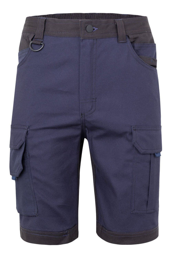 Bermudas Bicolor Multibolsos Canvas Stretch-Azul Marinho-S-RAG-Tailors-Fardas-e-Uniformes-Vestuario-Pro