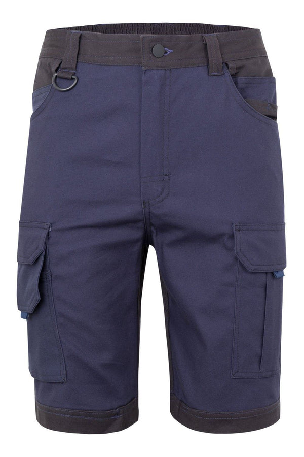 Bermudas Bicolor Multibolsos Canvas Stretch-Azul Marinho-S-RAG-Tailors-Fardas-e-Uniformes-Vestuario-Pro