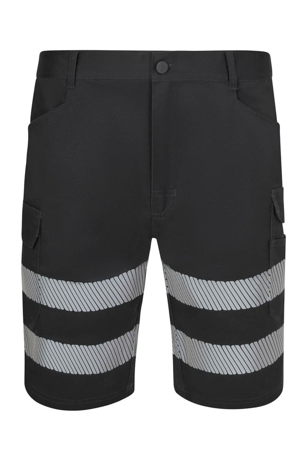Bermudas Stretch com Faixas Segmentadas de Visibilidade Melhorada-Cinza Antracite - 90-XS-RAG-Tailors-Fardas-e-Uniformes-Vestuario-Pro