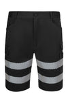 Bermudas Stretch com Faixas Segmentadas de Visibilidade Melhorada-Preto - 00-XS-RAG-Tailors-Fardas-e-Uniformes-Vestuario-Pro