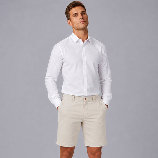 Bermudas de Homem Chino T400-Bege - 110-36-RAG-Tailors-Fardas-e-Uniformes-Vestuario-Pro