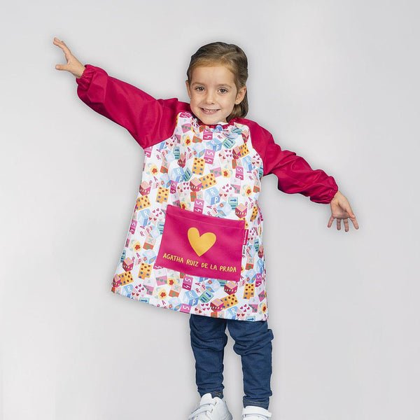 Bibe Agatha Heart Fuscia-RAG-Tailors-Fardas-e-Uniformes-Vestuario-Pro