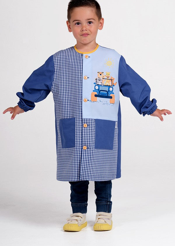 Bibe Infantil Táxi-Azul-1-RAG-Tailors-Fardas-e-Uniformes-Vestuario-Pro