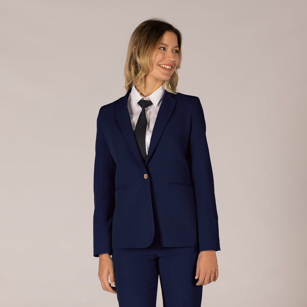 Blazer Feminino Bologna X-Linho-Azul Marinho - 104-36-RAG-Tailors-Fardas-e-Uniformes-Vestuario-Pro