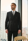 Blazer Masculino Ferdinand de Botões Duplos-Black-44 (UK 34)-RAG-Tailors-Fardas-e-Uniformes-Vestuario-Pro