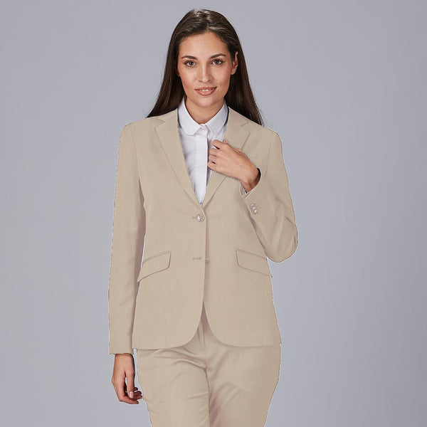 Blazer de Senhora Sem Forro Alessa T400-Bege-110-36-RAG-Tailors-Fardas-e-Uniformes-Vestuario-Pro