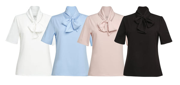 Blusa Andria Laço M/Curta-RAG-Tailors-Fardas-e-Uniformes-Vestuario-Pro