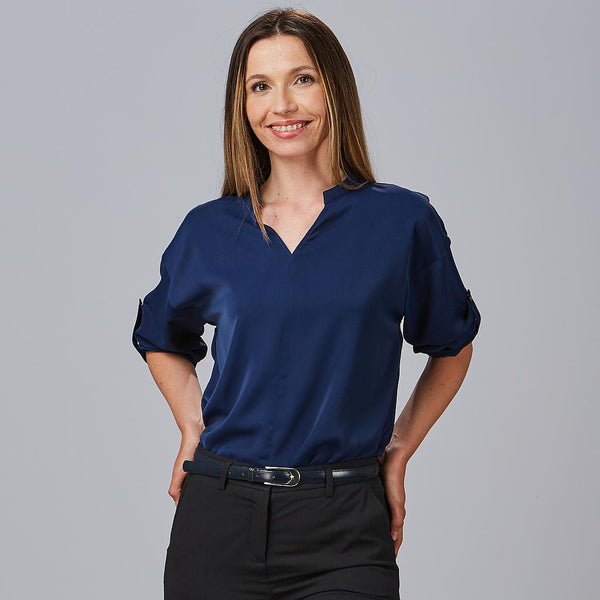 Blusa Feminina de Manga Arregaçável Michelle-Marinho-104-XS-RAG-Tailors-Fardas-e-Uniformes-Vestuario-Pro