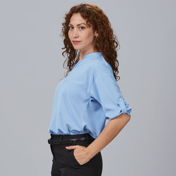 Blusa Feminina de Manga Arregaçável Michelle-RAG-Tailors-Fardas-e-Uniformes-Vestuario-Pro