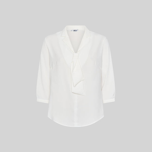 Blusa Flavia de Senhora com Gola de Lapela e Laço-RAG-Tailors-Fardas-e-Uniformes-Vestuario-Pro