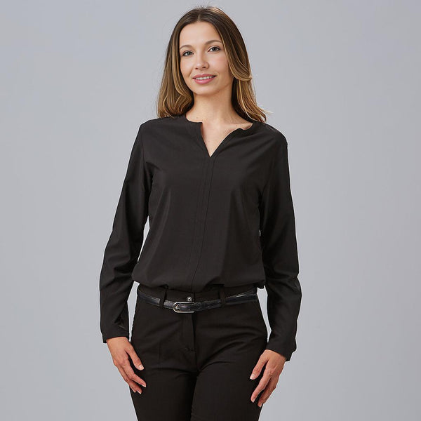 Blusa de Senhora Elástica-Negro-XS-RAG-Tailors-Fardas-e-Uniformes-Vestuario-Pro