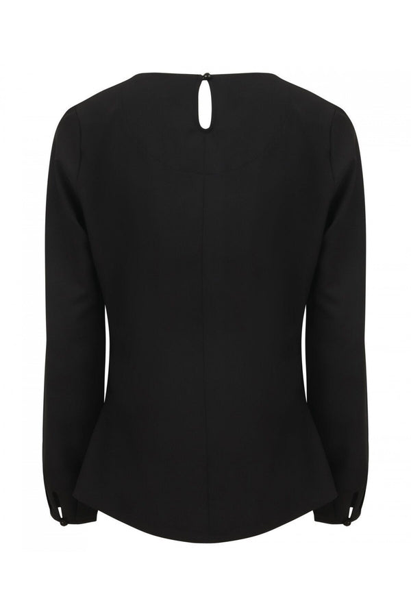 Blusa de senhora com colarinho plissado Manga Comprida-RAG-Tailors-Fardas-e-Uniformes-Vestuario-Pro