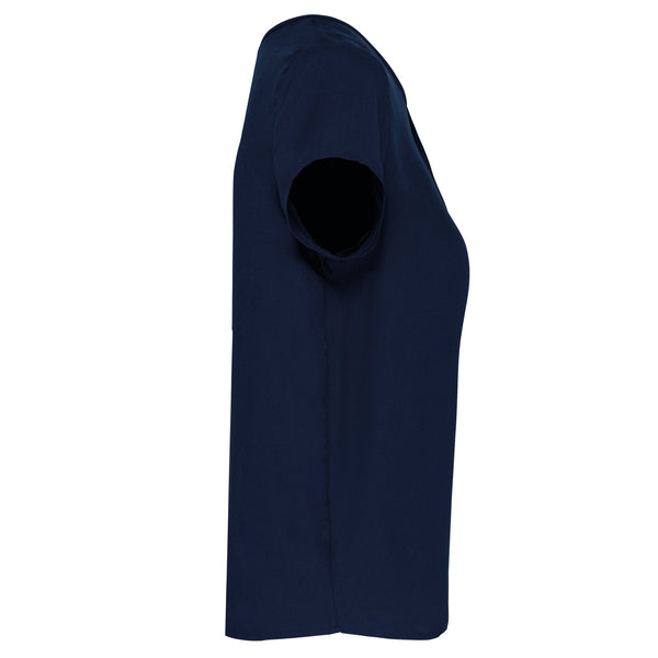 Blusa de senhora em crepe de manga curta-RAG-Tailors-Fardas-e-Uniformes-Vestuario-Pro