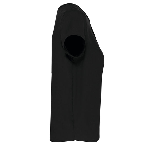 Blusa de senhora em crepe de manga curta-RAG-Tailors-Fardas-e-Uniformes-Vestuario-Pro