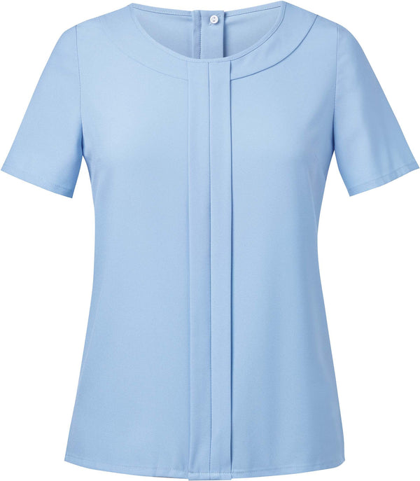 Blusa em crepe da China VERONA-Sky Azul-36 EU (8 UK)-RAG-Tailors-Fardas-e-Uniformes-Vestuario-Pro