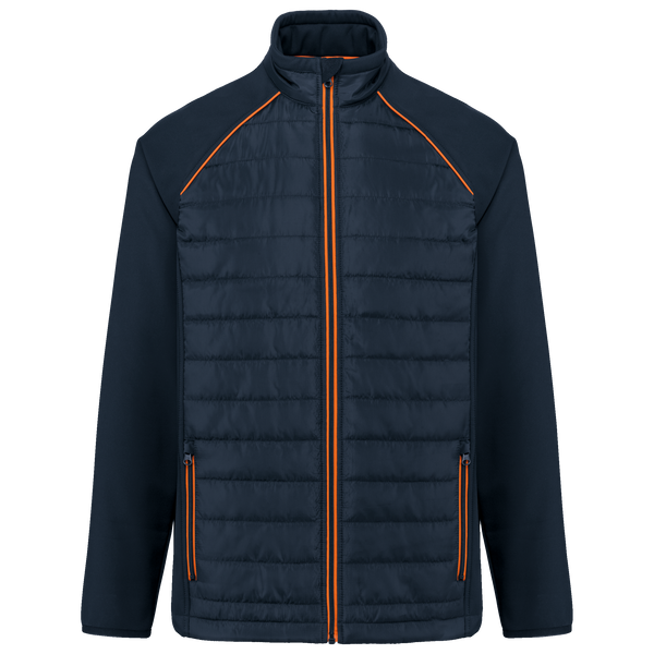Blusão bimatéria Day To Day-Azul Marinho / Laranja Fluorescente-S-RAG-Tailors-Fardas-e-Uniformes-Vestuario-Pro