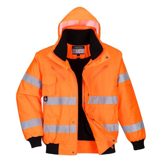Blusão de Alta Visibilidade 3-em-1-Laranja-XS-RAG-Tailors-Fardas-e-Uniformes-Vestuario-Pro