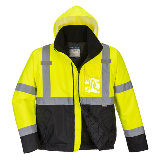 Blusão de Alta Visibilidade Essential-Amarelo/Preto-L-RAG-Tailors-Fardas-e-Uniformes-Vestuario-Pro