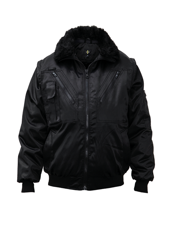 Blusão de Piloto 4 em 1 Oslo-Preto-XS-RAG-Tailors-Fardas-e-Uniformes-Vestuario-Pro
