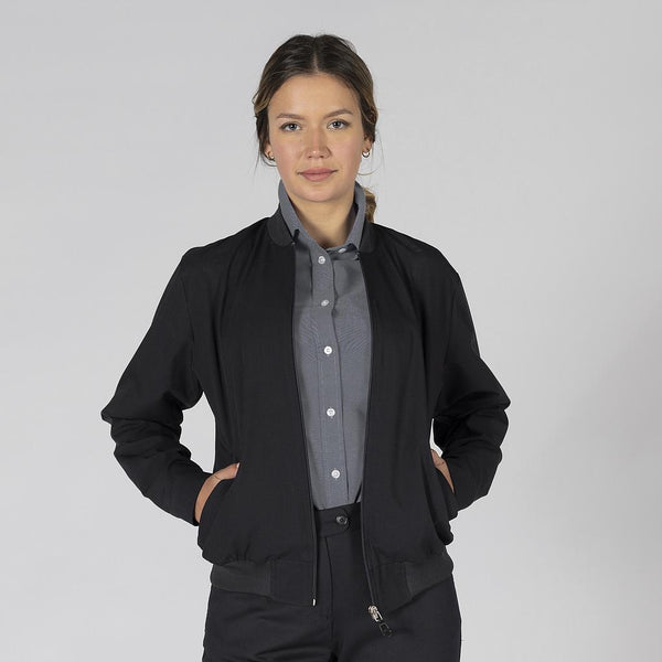 Bomber Feminino Naples-Preto-38-RAG-Tailors-Fardas-e-Uniformes-Vestuario-Pro