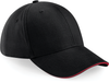 Boné Athleisure com 6 painéis-Black / Classic Red-Único-RAG-Tailors-Fardas-e-Uniformes-Vestuario-Pro