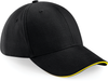 Boné Athleisure com 6 painéis-Black / Yellow-Único-RAG-Tailors-Fardas-e-Uniformes-Vestuario-Pro