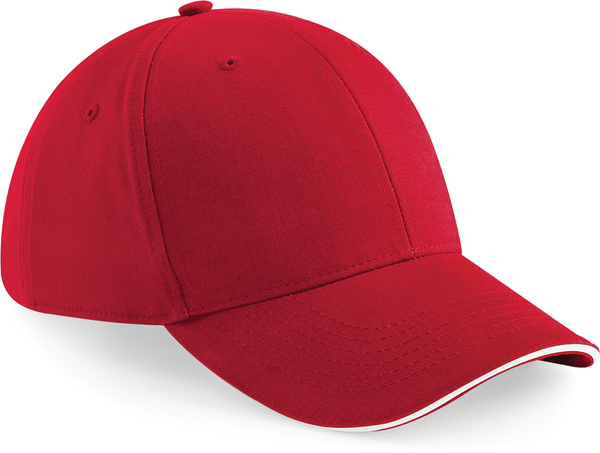 Boné Athleisure com 6 painéis-Classic Red / White-Único-RAG-Tailors-Fardas-e-Uniformes-Vestuario-Pro