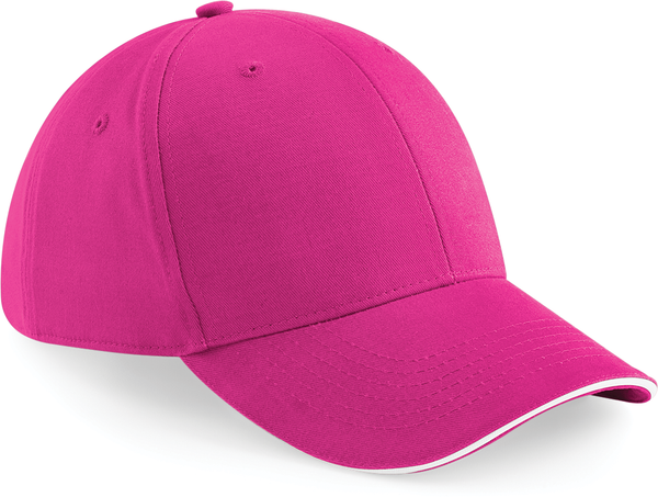 Boné Athleisure com 6 painéis-Fuchsia / White-Único-RAG-Tailors-Fardas-e-Uniformes-Vestuario-Pro