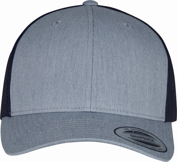 Boné Flexfit Bicolor Retro Trucker-Heather / Black-One Size-RAG-Tailors-Fardas-e-Uniformes-Vestuario-Pro