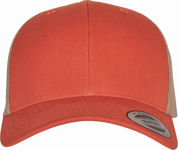 Boné Flexfit Bicolor Retro Trucker-Rustic Orange / Khaki-One Size-RAG-Tailors-Fardas-e-Uniformes-Vestuario-Pro