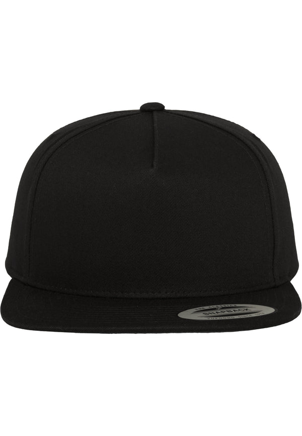 Boné Flexfit Classic com 5 painéis Snapback-BLACK / BLACK-Único-RAG-Tailors-Fardas-e-Uniformes-Vestuario-Pro