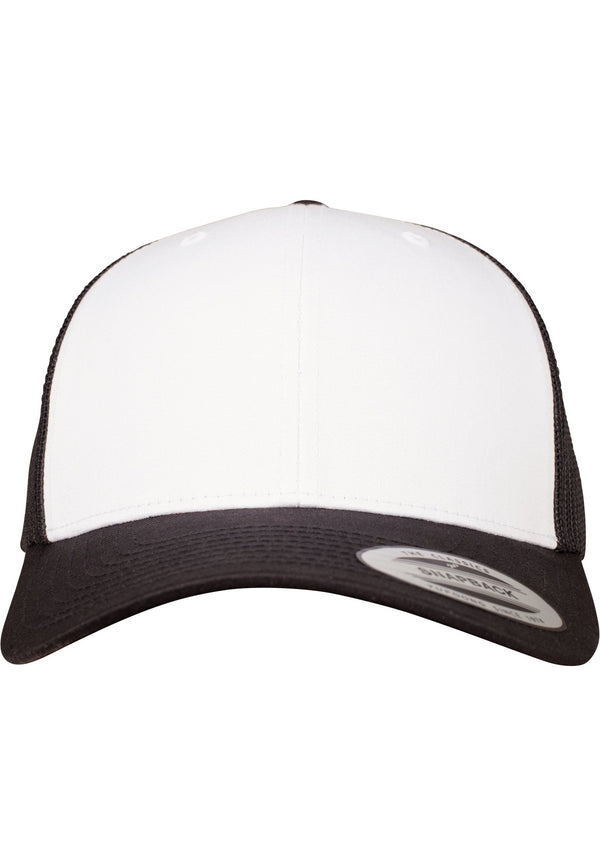 Boné Flexfit Retro Trucker Colored Front-BLACK / WHITE-Único-RAG-Tailors-Fardas-e-Uniformes-Vestuario-Pro