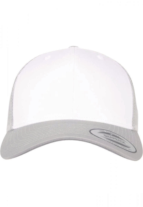 Boné Flexfit Retro Trucker Colored Front-SILVER / WHITE-Único-RAG-Tailors-Fardas-e-Uniformes-Vestuario-Pro