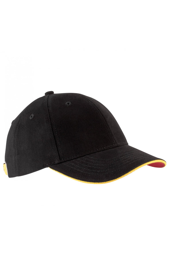 Boné Orlando 6 paineis-Unico-Preto/Amarelo/Vermelho-RAG-Tailors-Fardas-e-Uniformes-Vestuario-Pro