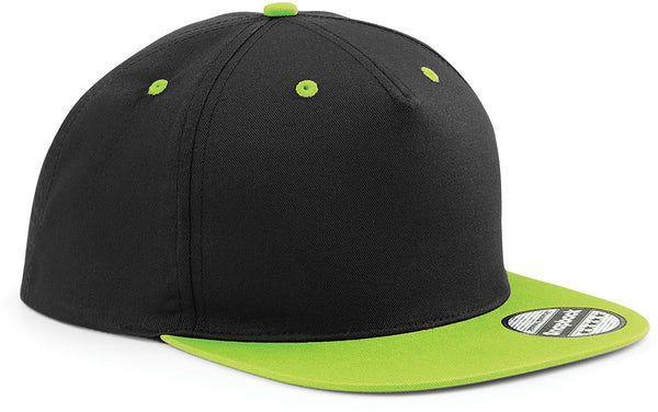 Boné Snapback com contraste - 5 painéis-Preto / Lime Verde-Único-RAG-Tailors-Fardas-e-Uniformes-Vestuario-Pro