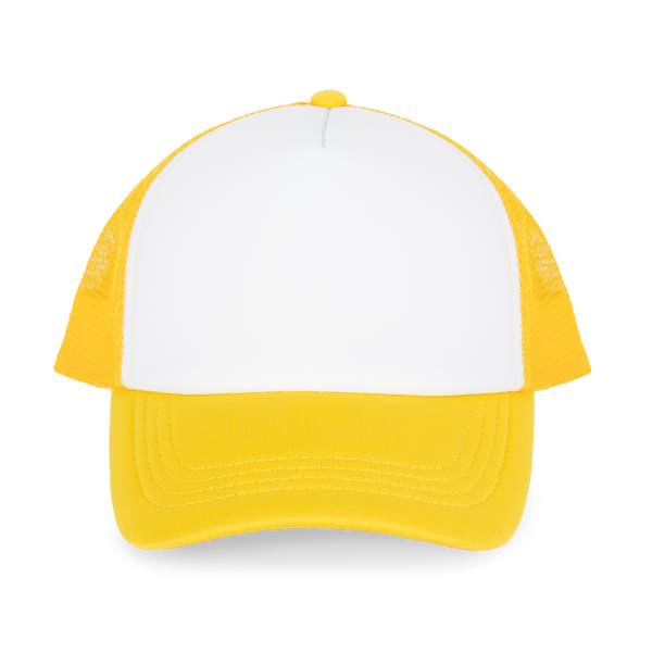 Boné Trucker Criança - 5 Painéis-Branco / Amarelo Solar-Único-RAG-Tailors-Fardas-e-Uniformes-Vestuario-Pro