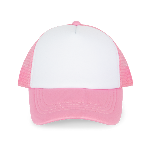 Boné Trucker Criança - 5 Painéis-Branco / Rosa Aurora-Único-RAG-Tailors-Fardas-e-Uniformes-Vestuario-Pro
