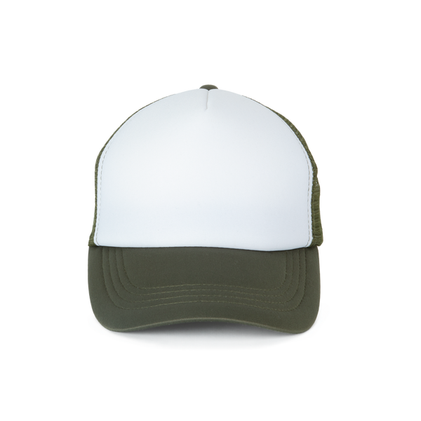 Boné Trucker Criança - 5 Painéis-Branco / Verde Folha de Uva-Único-RAG-Tailors-Fardas-e-Uniformes-Vestuario-Pro