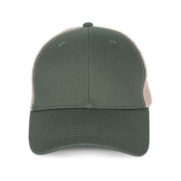 Boné Trucker Eco-Responsável 6 Painéis Unissexo-Caqui Orgânico / Bege-Único-RAG-Tailors-Fardas-e-Uniformes-Vestuario-Pro