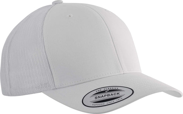 Boné Trucker modelo retro 6 painéis-Branco / Branco-Único-RAG-Tailors-Fardas-e-Uniformes-Vestuario-Pro